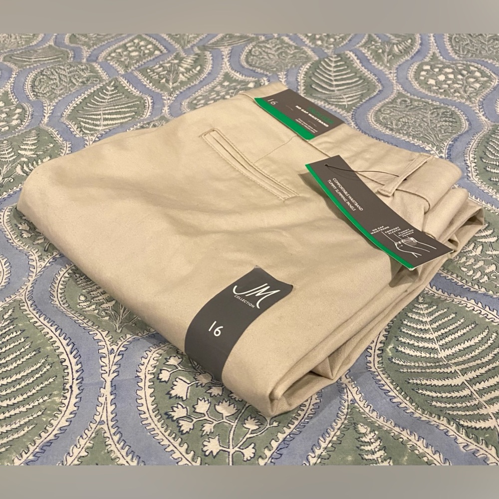 JM Collection Tan Trousers nwt. - Picture 2 of 6